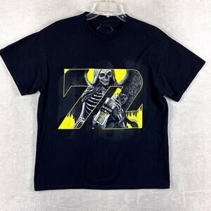 Metallica x Blackened Tshirt Men M Black Yellow Skeleton M72 Tour Heavy Metal